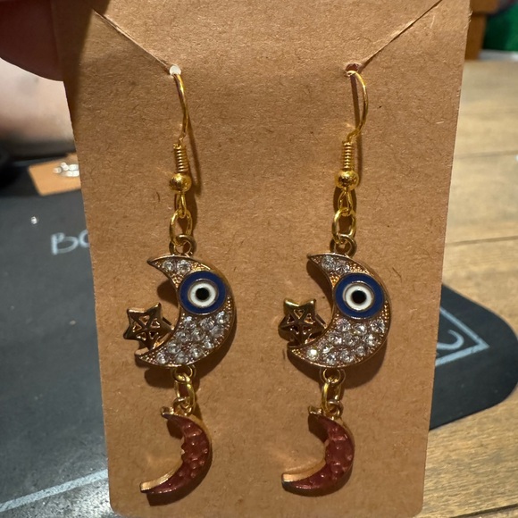 Handmade Jewelry - Handcrafted Half moonlight drop earrings